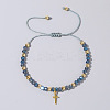 Bohemian Style Glass Braided Bead Bracelets for Women WV4296-6-1