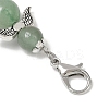 Angel Natural Green Aventurine Beads & Alloy Tree Pendant Decorations HJEW-JM03075-4