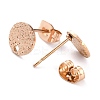 Ion Plating(IP) 304 Stainless Steel Stud Earring Findings STAS-O144-01A-RG-3