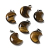 Natural Tiger Eye Pendants G-H035-01P-01-1