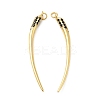 Rack Plating Brass with Cubic Zirconia Pendants KK-Q784-18G-1