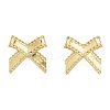 Cubic Zirconia Bowknot Stud Earrings EJEW-N011-64-2