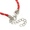 Trendy Braided Imitation Leather Bracelet Making BJEW-YW0001-09-3