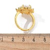 Sunflower Natural Howlite Finger Rings RJEW-B113-03G-06-5