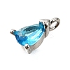 Brass Micro Pave Cubic Zirconia Pendants KK-D356-08E-P-2