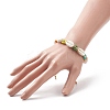 Natural Cowrie Shell & Glass Seed Flower Braided Bead Bracelets for Women BJEW-TA00206-3