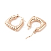 Ion Plating(IP) 304 Stainless Steel Chunky Rectangle Hoop Earrings for Women EJEW-K242-03RG-2