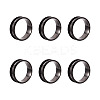 Yilisi 6Pcs 6 Sizes Stainless Steel Grooved Finger Ring Settings STAS-YS0001-21-8