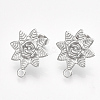 Non-Tarnish 304 Stainless Steel Stud Earring Findings STAS-T045-17P-2
