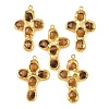 Natural Tiger Eye Faceted Pendants KK-H516-22G-1
