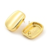 Rack Plating Brass Rectangle Stud Earrings EJEW-K263-23G-2