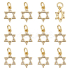 12Pcs Rack Plating Brass Micro Pave Cubic Zirconia Charms KK-HS0015-04-1