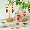 32Pcs 8 Styles Rugby Themed Alloy Enamel Pendants Sets ENAM-SC0005-15-4