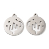 Non-Tarnish 201 Stainless Steel Pendants STAS-A084-09P-1