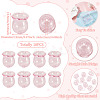 10Pcs Glass Bead Caps for Wind Chimes Making GLAA-BY0001-05E-4