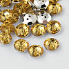 2-Hole Taiwan Acrylic Rhinestone Flat Round Buttons BUTT-F015-11.5mm-30-1