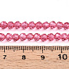 Baking Paint Transparent Glass Beads Strands DGLA-A035-T4mm-D02-4