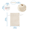 Burlap Packing Pouches Drawstring Bags ABAG-TA0001-14-13