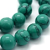 Synthetic Turquoise Beads Strands G-P386-02-8mm-3