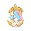 304 Stainless Steel Enamel Pendants STAS-OY017-33G-3