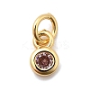 Brass Pave Cubic Zirconia Charms KK-A266-45G-2