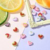 18Pcs 9 Colors Baking Paint Alloy Beads FIND-CJ0002-90-5
