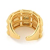 Bullion Clear Cubic Zirconia Open Cuff Ring RJEW-L121-012G-3