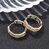 Brass Clear Cubic Zirconia Rectangle Hoop Earrings EJEW-D320-06G-2