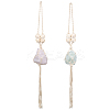 2Pcs 2 Styles Natural Gemstone Pendant Decoratinon HJEW-CA0001-13-1