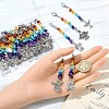 30Pcs 5 Styles Chakra Natural & Synthetic Gemstone Chips & Alloy Angel Pendant Decoration HJEW-YW00067-5