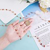 Natural Banded Agate Chips Beaded Chains CHC-SZ0001-62F-3