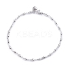 304 Stainless Steel Link Chain Anklets AJEW-G026-03P-1