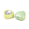 UV Plating Iridescent Acrylic with Rhinestone Beads OACR-B021-08-2