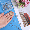 48Pcs 3 Styles 304 Stainless Steel Linking Ring STAS-BBC0005-29-3