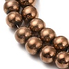 Electroplate Synthetic Magnetic Hematite Beads Strands G-E602-01-4