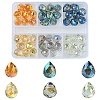 48Pcs 6 Colors Transparent Glass Beads Strands GLAA-YW0003-58-1