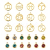 24Pcs 12 Colors 303 Stainless Steel Rhinestone Charms STAS-LS0001-30-1
