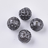 Spray Painted Opaque Acrylic Bead Rhinestone Settings MACR-T035-010A-1