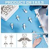 40Pcs 4 Styles Wing Alloy Pendants PALLOY-HY00034-5