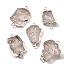 Raw Rough Natural Dyed Quartz Crystal Links Connector Charms G-K189-04S-06-1