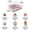 36Pcs 6 Styles Alloy Enamel Connector Charms FIND-FS0004-46B-4
