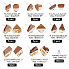 8 Pairs 8 Style Transparent Resin & Walnut Wood Stud Earring RESI-FH0001-43-4