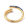Rack Plating Brass Cubic Zirconia Open Cuff Rings for Women RJEW-S407-04-4
