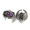 Bat Natural Amethyst Pendants G-F766-03AS-08-2