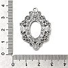 Tibetan Style Alloy Pendant Rhinestone and Cabochon Open Back Settings TIBEP-R304-021AS-LF-3