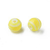 Opaque Striped Acrylic Beads MACR-S373-27D-06-1