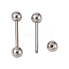 304 Stainless Steel Straight Barbell Tongue Rings X-STAS-R115-29A-P-3