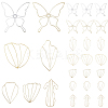 70Pcs 7 Styles Iron Open Back Bezel FIND-SC0019-88-1