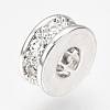 Brass Micro Pave Cubic Zirconia Beads ZIRC-Q013-141P-3