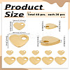 40Pcs 2 Styles 201 Stainless Steel Charms STAS-LP0002-56-2
